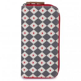 Wallet diamond heart Pink Lining
