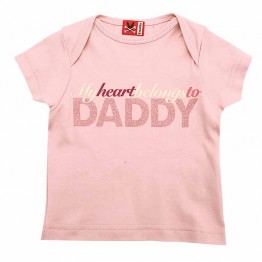 T-Shirt My Heart Belongs To Daddy No Added Sugar