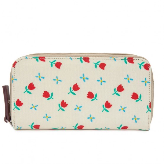 Wallet Tulips And Forget Me Nots Pink Lining