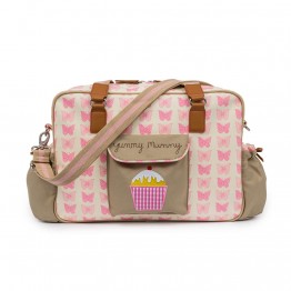 Τσάντα αλλαγής yummy mummy pink butterflies Pink Lining