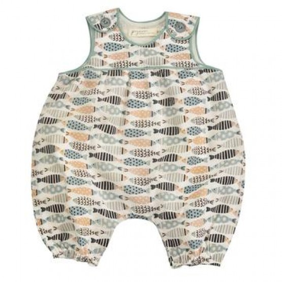 Baby Playsuit - Fish Pigeon Organics