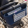 Stroller Organiser Apples and Pears Blue Pink Lining